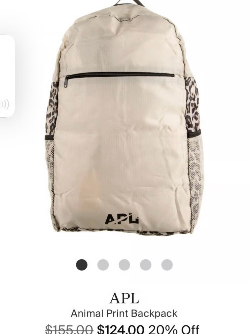 APL Athletic Propulsion Labs Animal Print Backpack Leopard Foldable Travel Bag